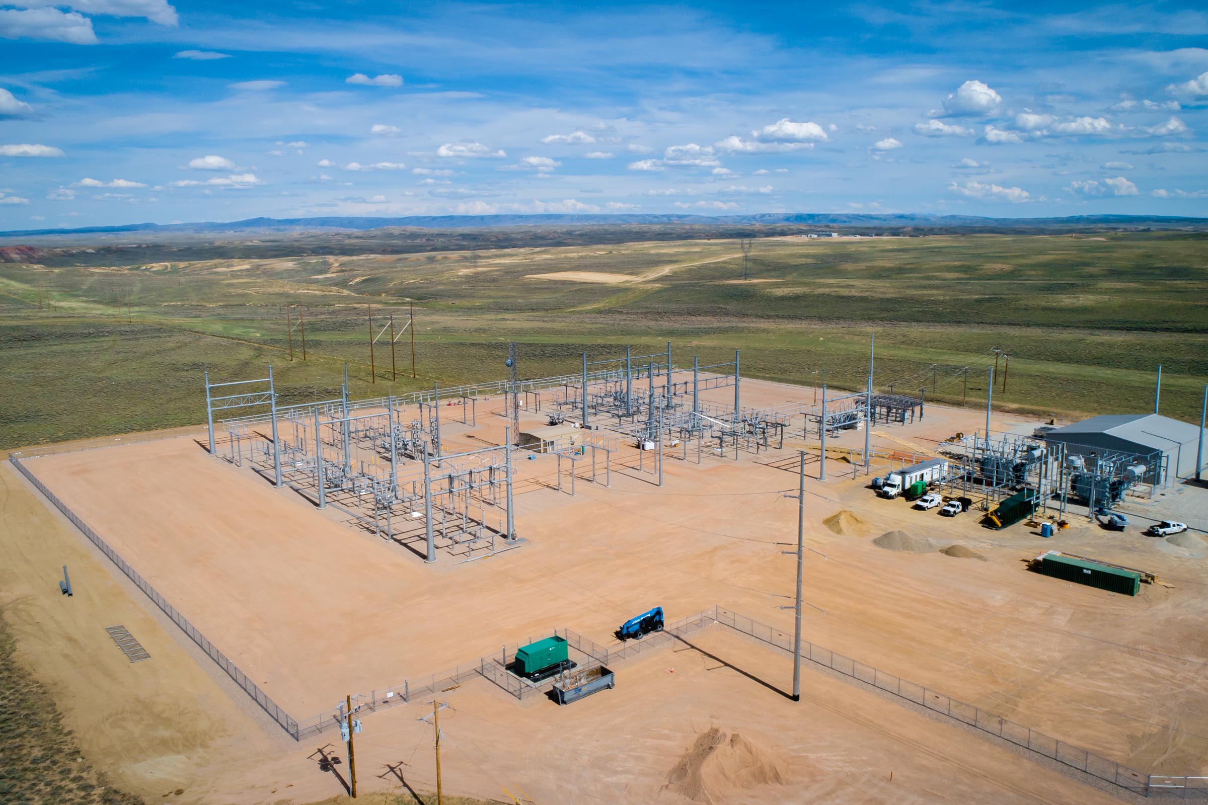 Shirley Basin Substation in Medicine Bow Wyoming- Grade Tech-Aerial 2x3